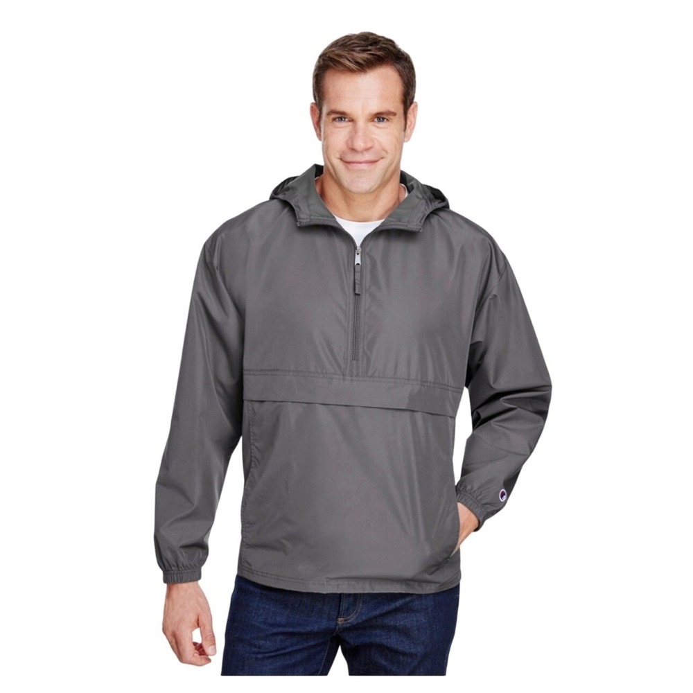 Champion CO200 Unisex Packable Anorak 1/4 Zip Water/Wind Resistant Jacket MEDIUM